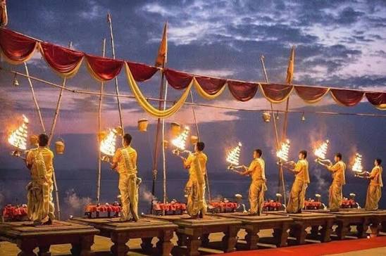 Ganga Aarti Rooftop View