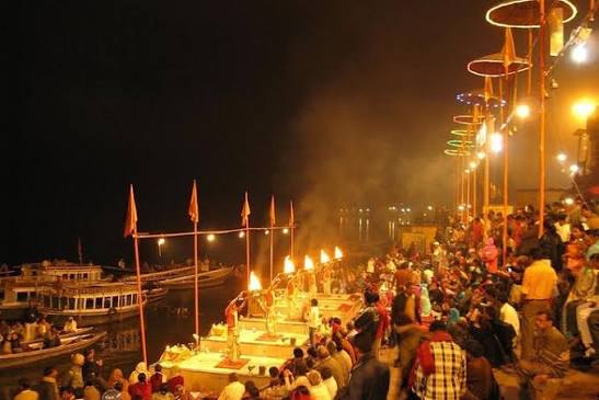 Ganga Aarti Rooftop View